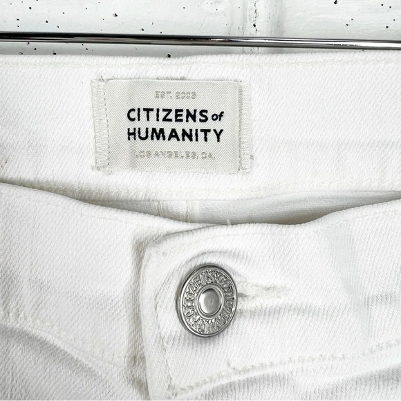 CITIZENS OF HUMANITY White Emerson Distressed White Denim Jeans Plus Size 32 - Picture 2 of 9